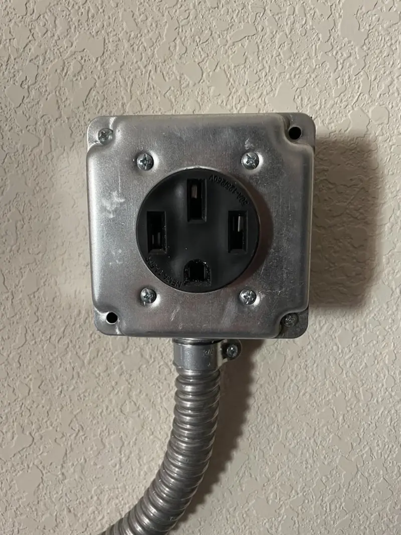 NEMA 14-50 outlet installed for Smart Home Electrical in Corrales